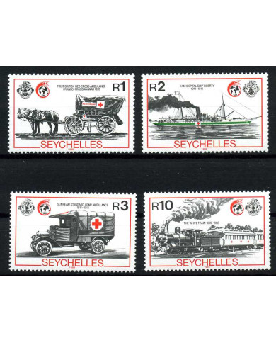 SESZELE 1989 r. - STATEK, POCIĄG, CZERWONY KRZYŻ ** NR 699-02